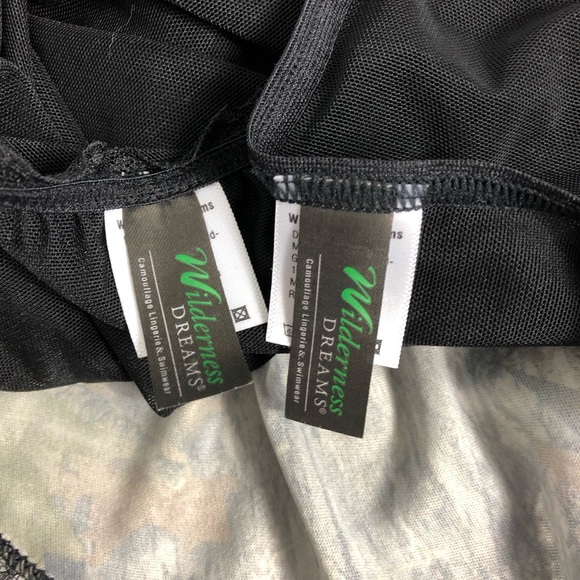 Mossy Oak Black Baby Doll Lingerie Set Medium NWT - Picture 5 of 8